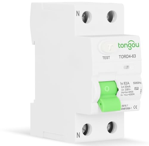Disjoncteur type AC 2P 63A 30Ma pour charge pile, installations Ev PV, avec protection fiable contre les contacts directs et indirects, prévention des risques d'incendie, installation facile