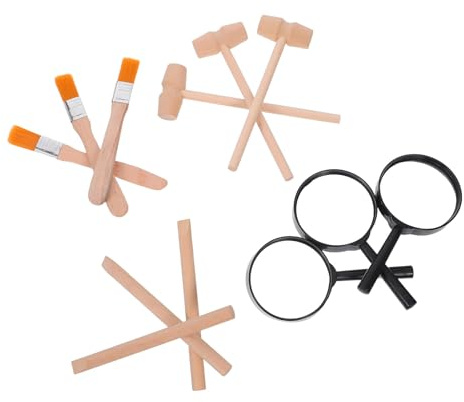 BESPORTBLE Archaeology Digging Kit for Kids, Dinosaur Excavation Set with Wooden Hammer, & Brush - Educational Science Toys for Children‘s Home Learning, 3 Sets (12 Pcs)
