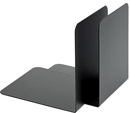 Alco-Albert 4302-11 Buchstützen aus Metall, 125 x 140 x 140 mm (10, Schwarz)