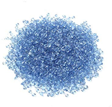 Decorative Stones,Glass Stones,1 Lb About 460 G Irregular Sea Glass Pebbles Artificial Glaze Crystal Stones Rocks for Vase Filler,Table Scatter,Aquarium Decoration,Air Plants Decoration (Light Blue)