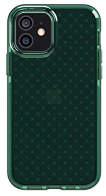tech21 Evo Check for Apple iPhone 12 and 12 Pro 5G - Germ Fighting Antimicrobial Phone Case with 3.6 Meter Drop Protection,Midnight Green