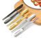 LERANXIN 6Pcs Pickle Fork, Cake Forks, Dessert Forks Spoon Fork Dual-Use, Sporks Stainless Steel Use for Tasting Pickles Cake and Dessert
