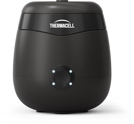 THERMACELL - Escudo antimosquitos y Mosquitos Tigres, Exterior, jardín, terraza, inalámbrico, Recargable, Zona de protección, 29 m², Efecto rápido, Inodoro, Recargables, Color Negro