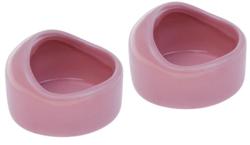 Yardwe 2stücke Hamster Keramik Rutschfester Futternapf Für Kleine Tiere Für Hamster Rennmäuse Und Meerschweinchen Rosa Leicht Zu Reinigen Und Langlebig