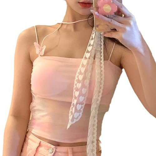 Corde à cheveux à usage multiple / écharpe étroite look foulard élégant pastoral cache-cou bordure en dentelle