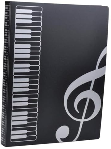 Carpeta de Partituras, A4 Carpeta De Partituras Musicales,Carpeta De Música Plegable, 40 Bolsillos, Carpeta De Hojas Musicale