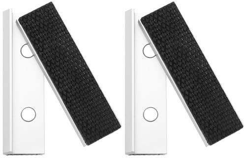 sourcing map Ganasce per morsa in alluminio da 10,2 cm con cuscinetti magnetici piatti in gomma morbida, kit di protezione per morse multiuso per tenere tubi in plastica e legno idraulico nero, 2 set