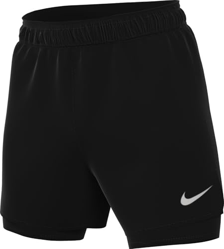Nike Challenger Pantalón Corto Versátil 2 En 1 De 13 Cm Dri-Fit - Hombre, Black/Black/Black/Reflective Silv, HJ3588-010, L