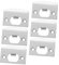 NUOBESTY 6Piezas Placa de Refuerzo para Cerrojo Inoxidable Funda de Tapa para Puertas y Garajes Placa de Strike y Resistente la Corrosión Kit de Seguridad para Puertas de Entrada y Privacidad