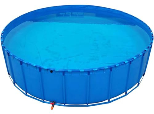 Piscina multifunzionale in tela di PVC autoportante per acquari Koi e pesci rossi, resistente stagno con valvola di scarico, ideale per tartarughe e nuoto