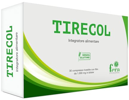 Fera Pharma Tirecol 30 Compresse - Integratore Alimentare per la normale Funzione della Tiroide a base di Selenio, Myo-Inositolo, Estratti di Riso Rosso Fermentato, Vitamina D3
