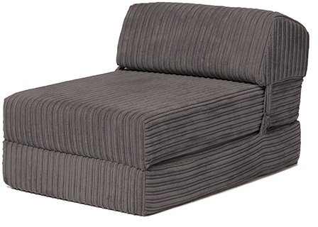 Changing Sofas - Sillón 'Bjorn' desplegable y convertible en colchón individual de pana marrón.