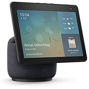 Echo Show 10 (3. Generation, 2020) | Hochauflösendes Smart Display mit Bewegungsfunktion und Alexa, Anthrazit | Zertifiziert und generalüberholt