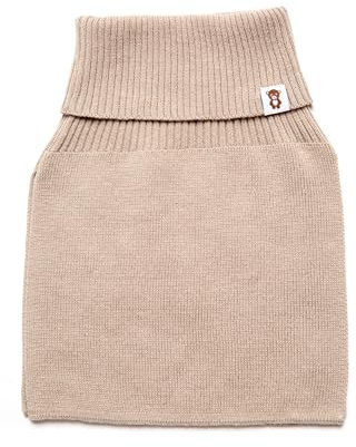 KNITAS Baumwollschal für Kinder I Super Weich und Warm Gestrickte Strickschal zum Schutz des Halses vor Kälte und Wind I Schlupfschal in der Farbe Beige - Mädchen Jungen 0-3 Jahre