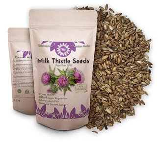 Milk Thistle Seeds 250g – Liver Detox & Cleanse Support | 100% Pure, Raw & Non-GMO Silybum Marianum | Powerful Antioxidant Herbal Seeds for Tea & Tincture