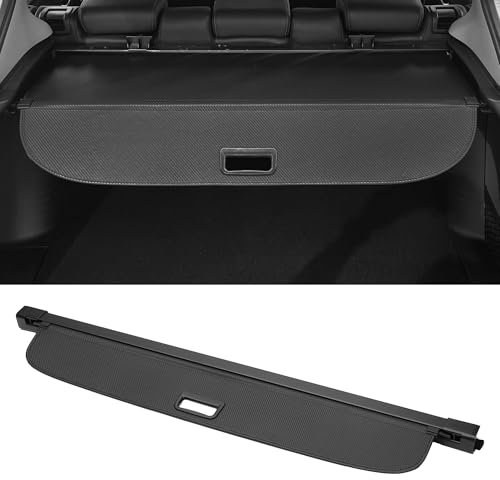 Motoforti Kofferraum ausziehbare Laderaumabdeckung für BMW X3 2011-2017 Heckklappenablage Gepäcksicherheitsabdeckung Schattierung, Leinwand, Carbonfaser Schwarz