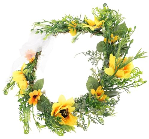 FRCOLOR Couronne De Tournesols Pour Cheveux Mariage Ornement Tête Forme Couronne Guirlande Cheveux Bohème