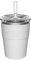 KeepCup Thermal Cold Cup - Insulated Stainless Steel Reusable Coffee Cup with Lid and Straw - 12oz/340ml - 12oz/340ml - White