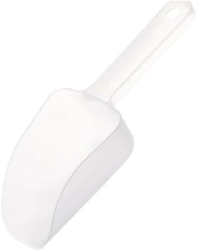 White Plastic Ice Scoop,Ice Cream Scoops,Kitchen Ice Scooper for Ice Maker, Ice Scooper for Ice Maker Freezer Bar Wedding Party Small Food Scoops for Pet Animal Dog Food Candy Scoop Beach