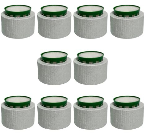 Rxgiasup 10 unidades de pesos para plantas acuáticas con cesta y relleno de algodón, anillos de cerámica para decoración, anillos de fijación