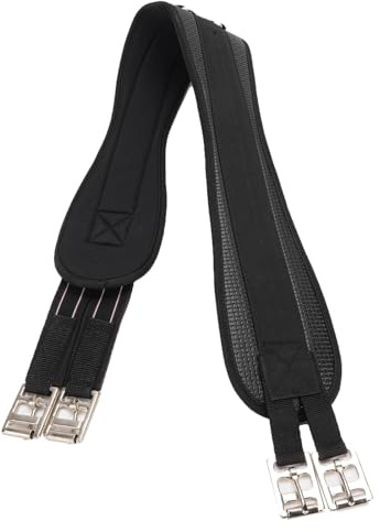 CHICIRIS Cincha Ecuestre, Cincha para Silla de Montar de Caballo sin Rozaduras con Bandas Elásticas de Alta Resistencia y Hebilla de Rodillo, para una Conducción Cómoda, Material de Cuero (115CM)