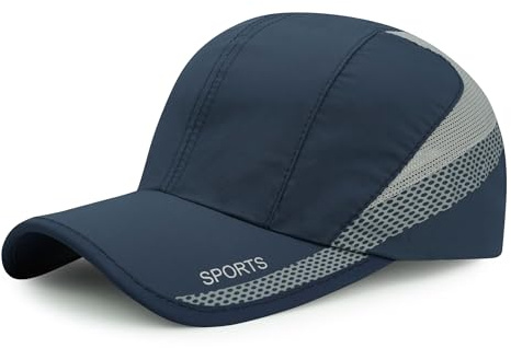 CLAPE Running Performance Hat Outdoor Sports UV Protection Baseball Cap Ultra Thin Lightweight Waterproof Quick Dry Portable Mesh Hat Dark Blue