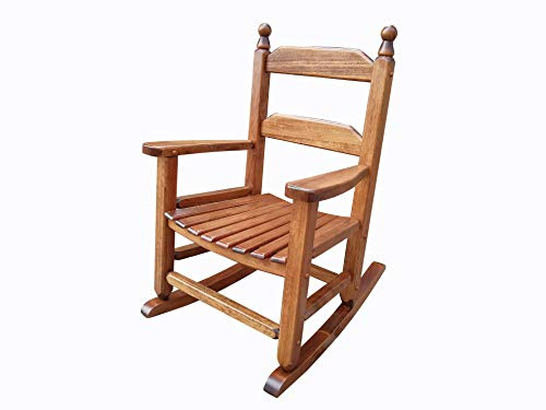 Rockingrocker - K081NT Durable Natural Child’s Wood Porch Rocker/Outdoor Rocking Chair - Indoor or Outdoor - Suitable for 3-7 Years Old