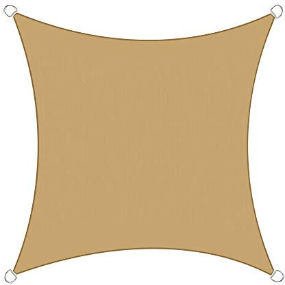 Green Bay Sun Shade Sail Garden Patio Party Sunscreen Awning Canopy 98% UV Block Square Sand 2x2m