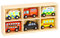 Woody Treasures Wooden Toy Car Set - 6-Piece Wooden Cars Toy with Box - Colourful Vehicle Toys for Ages 3 & Up - Educational & Fun for Kids, Toddlers, Preschoolers, Girls & Boys