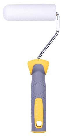 HARDY WORKING TOOLS Kits de herramientas de pintura, Rodillo antigota de Espuma, Altura del pelo 7mm, Eslora 11cm, Diámetro 35mm, Blanco-amarillo-gris, A0180-116000