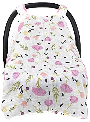 QLINDGK Autositz- und Stillbezug, bedruckt, Sonnenschutz für Babyschale, Schutz beim Stillen