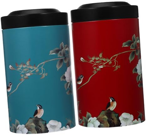 Cabilock 4 Juegos De Té Tea Box Cajas Para Te Tea Pot Cajas De Te Bule Cha Tarros De Especias De Hojalata Pequeño Bote De Café En Grano Tarro De Hojalata De Té Lata De Te 2 Piezas * 4