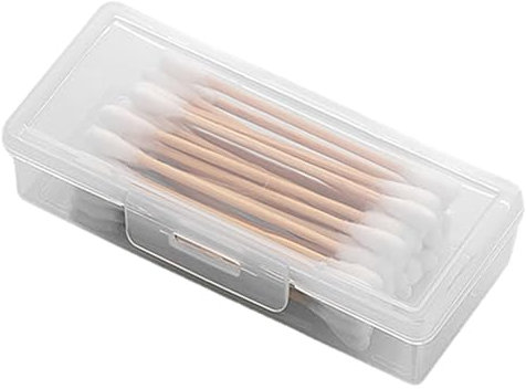 Yanayi Distributeur De Cotons-tiges, Récipient Pour Cotons-tiges, Boîte De Rangement Pour Voyage | Conteneur Organisateur De Bijoux Transparent, Boîte D'accessoires De Bijoux
