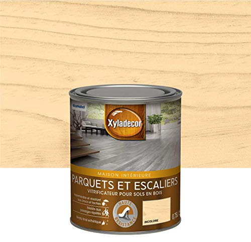 Xyladecor - Vitrificateur pour Sols Intérieurs en Bois Toutes Pièces - Parquets et Escaliers - Haute Résistance - Couleur : Satin Incolore - Quantité : 0,75L - 5324765