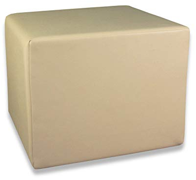 Fränkische Schlafmanufaktur Stufenlagerungswürfel, Bandscheibenwürfel, Lagerungswürfel, mit Soft-Kunstlederbezug, ca. 45x40x35 Farbe Beige