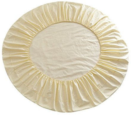 joyMerit Spannbettlaken rund Spannbettlaken Betttuch Bettlacken aus Baumwolle Ø 200cm - Beige