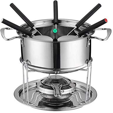10-teiliges Edelstahl-Fondue-Set, multifunktionales Eiscreme, Käse, Schmelztiegel, Fondue-Set, Küchenwerkzeug