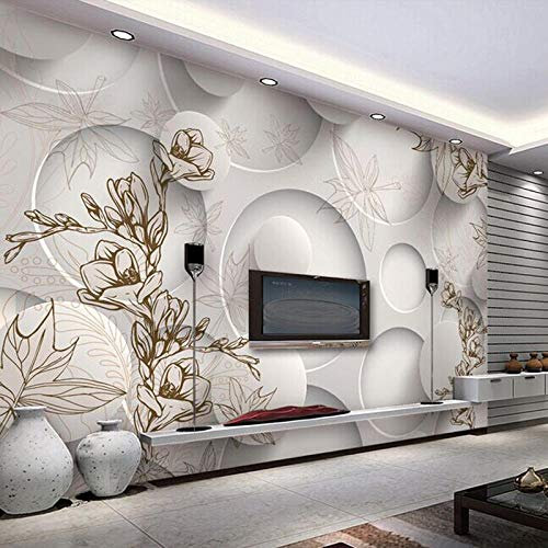 Fondos De Pantalla 3D Modernos Murales Textiles De Lujo Papel Tapiz Fotográfico 3D Sala De Estar Dormitorio Decoración De Fondo Papel Tapiz 3D,250(W)*175(H) Cm