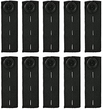 Pamtns Hosenbund Verlängerung 10 Stück Knopfverlängerung für Jeans Elastic Waist Extender Verstellbare Elastic Denim Hosen Bunderweiterung Elastische Taillenverlängerer Hosenbunderweiterung Damen