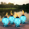 DIKAIDA 4 Pack Glass Table Torch,Citronella Glass Table Top Torches with Wick and Cap for Outdoor, Refillable Torches Landscape Lanterns Torches for Yard Patio Garden,Party Decor