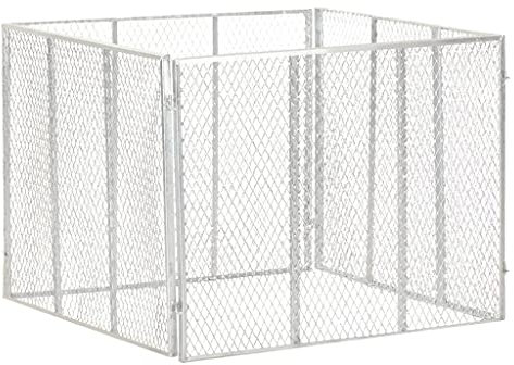 vidaXL Compostiera da Giardino 100x100x77 cm in Ferro Zincato