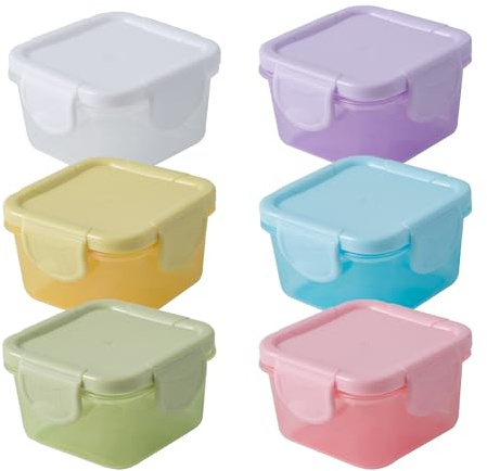 6 Mini lufttäta behållare - 150 ml - för barn, lagra frukt och snacks