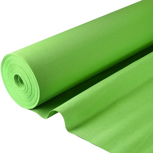 WIGING Hochzeit Gangläufer, 2,2 mm dick Einwegdekoration Rollteppich Laufstegteppiche, Flurteppich for draußen Party Zeremonie Flureingang(Green)