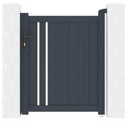 Casanoov Portillon 1m GIONA H.120cm aluminium gris