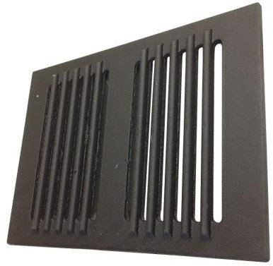 Termobrisk gjutjärnsgrill för öppen spis och pelletskamin grill fall fall aska och luftning - olika storlekar - (34 x 24,8 x 1 cm 2,5 kg)