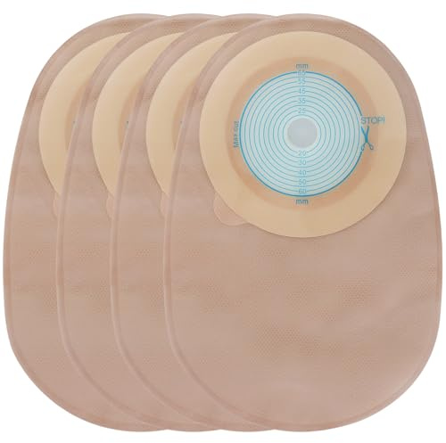 VLOOKUP 20 bolsas de colostomía, suministros de ostomía, bolsas de ostomía cerradas de una pieza para el cuidado del estoma de ileostomía