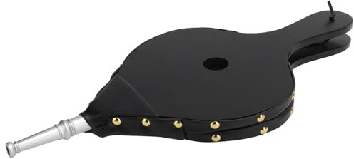 KIMISS Fuelle para Chimenea, Fuelle, Soplador Manual de Fuelle de Aire de Madera para Juegos de Herramientas Al Aire Libre Chimeneas de Cuero Chimeneas para Acampar Barbacoa Parrilla
