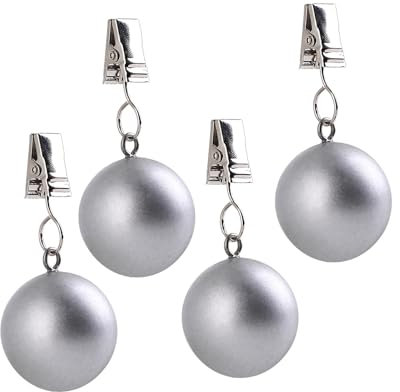HGZLQKD 4x Curtain Weight Balls Pendants Decorative Heavy Duty Drapery Weights Hangers for Table Cover Garden Flag Gazebo Cabana