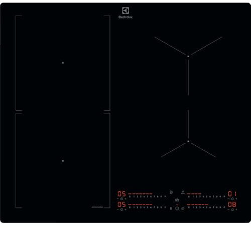 Electrolux Piano Cottura Induzione da Incasso, KIS62453I, 60 cm, Serie 700, 4 Fuochi, Zona Combinata Flessibile, Funzione Hob2Hood, SenseBoil, Comandi Slider Touch, Funzione Sicurezza Bambino