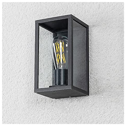 XANAYXWJ Vattentät vägglampa utomhus Villa Korridor Trädgårdslampa Yttervägg Trädgård Gångväg Balkong Gate Terrasslampa (E27 12W Varmt Ljus)